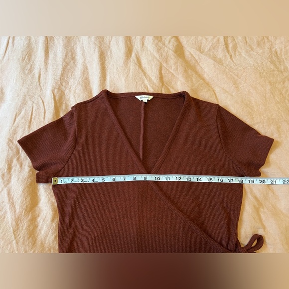 Madewell Ribbed Knit Wrap Dress - Size Medium - Picture 10 of 13